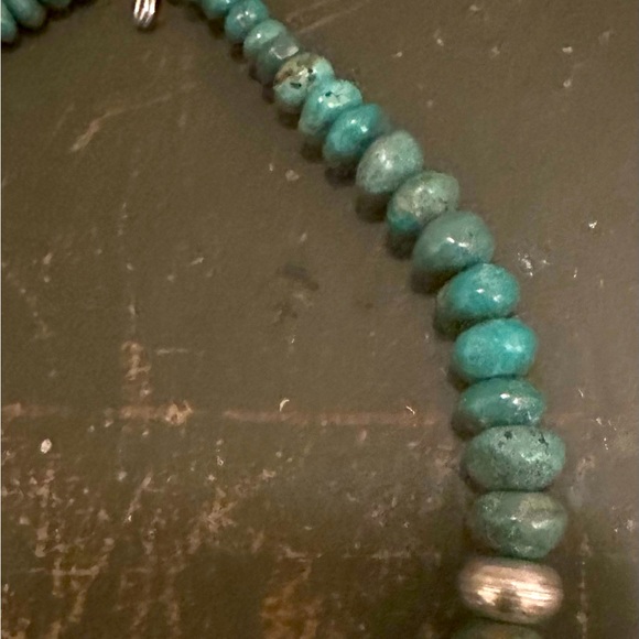 Hand Crafted Unique Earth “One of a Kind” Turquois& Sterling Silver Choker - Picture 4 of 4